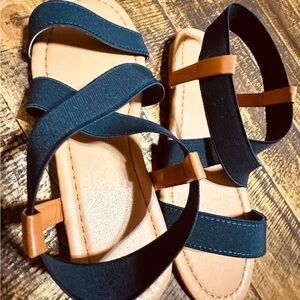 New navy sandals